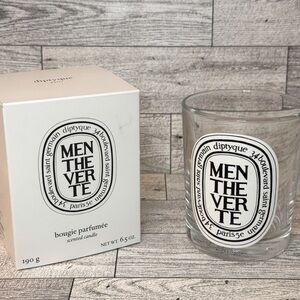 Diptyque Empty Glass Candle Jar Menthe Verte